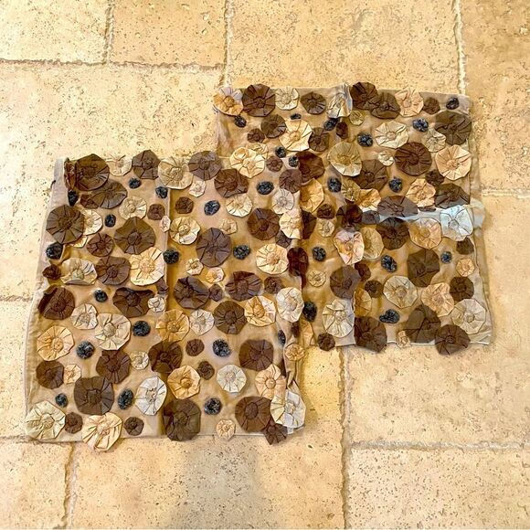 Peacock Alley Silk Rosette Appliqué Accent Pillow Covers, Set of 2 - Picture 4 of 4